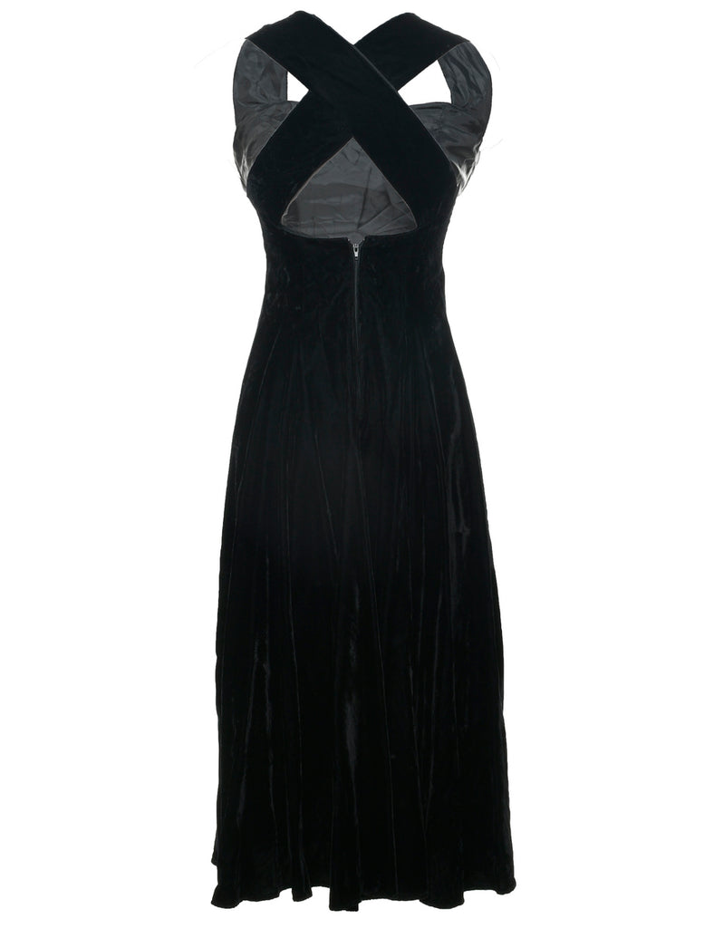 Velvet  Black Evening Dress - XS