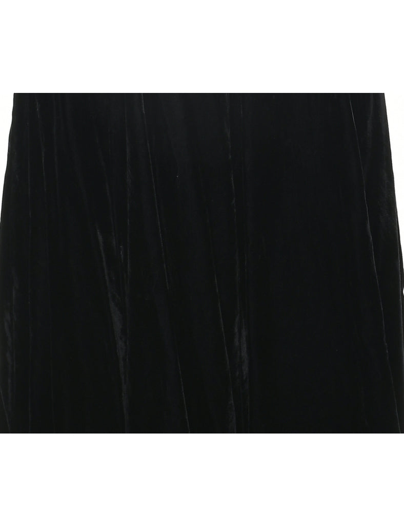 Velvet  Black Evening Dress - XS