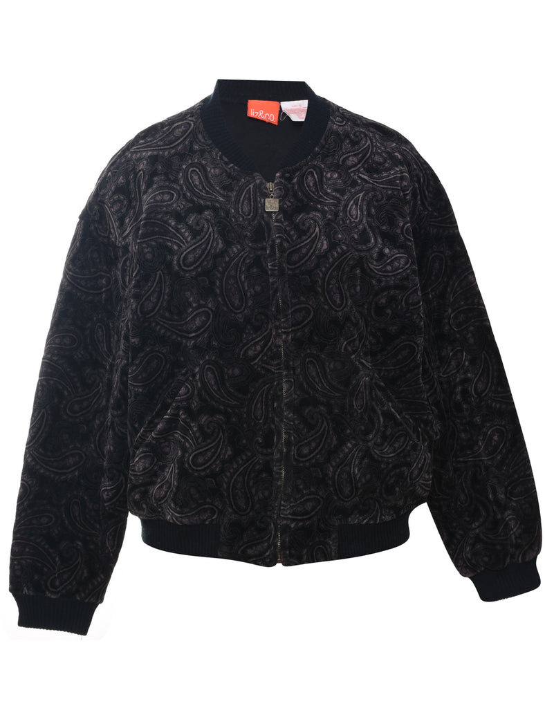 Velvet Bomber Jacket - S