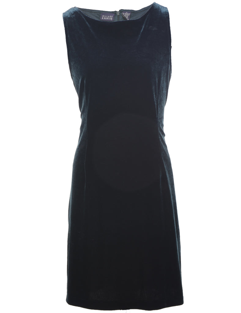 Velvet Dark Green Evening Dress - M