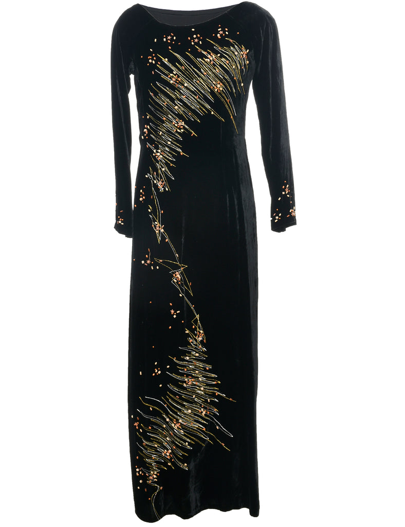 Velvet Evening Dress - M