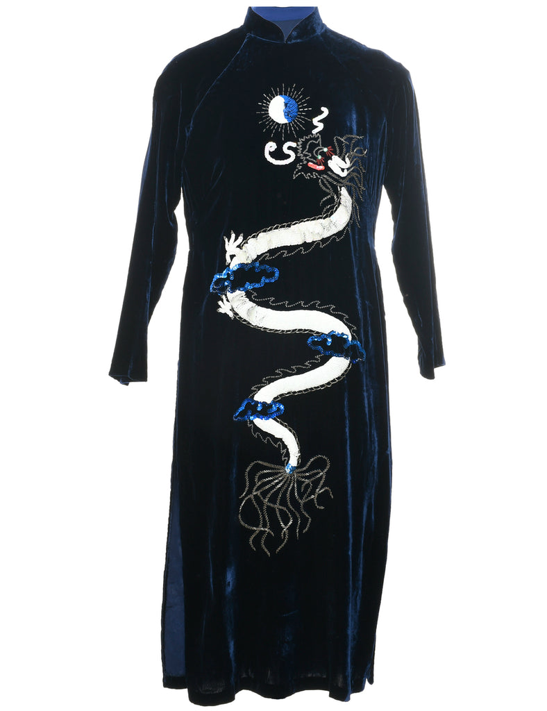 Velvet Evening Dress - M