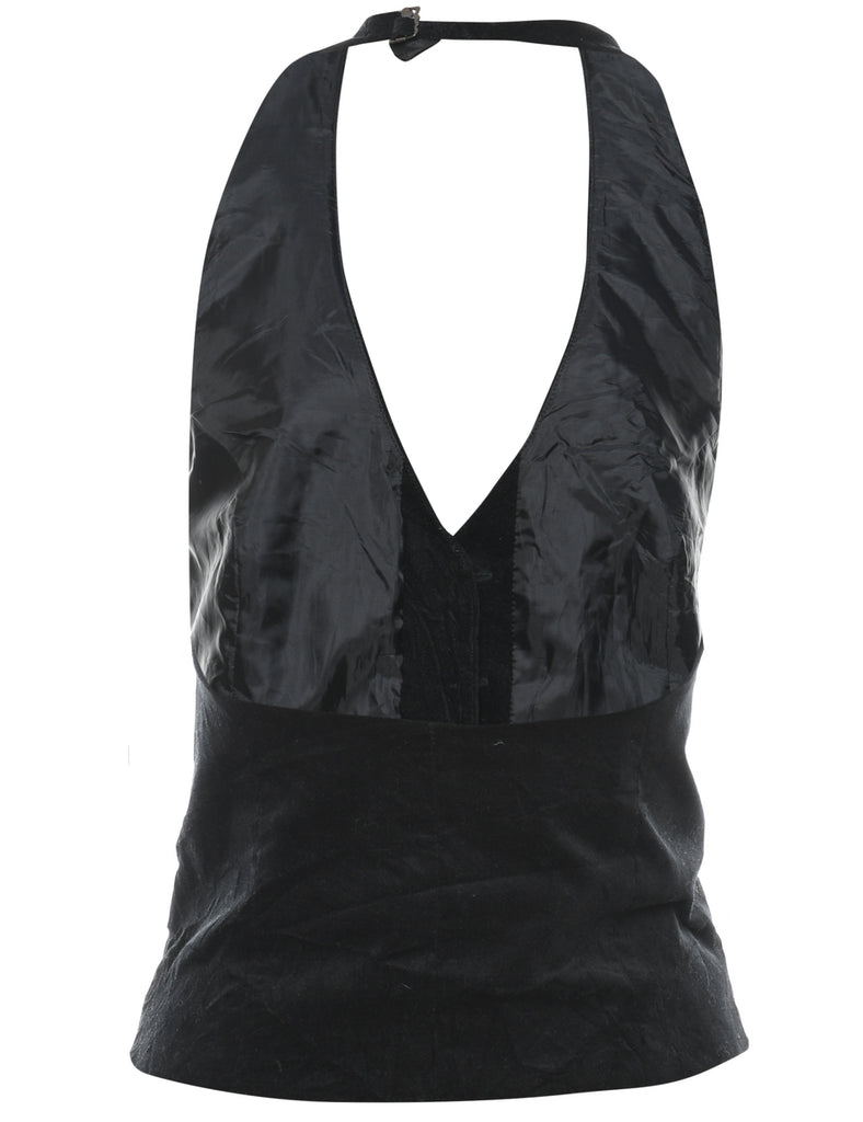 Velvet Halter Neck Waistcoat - M