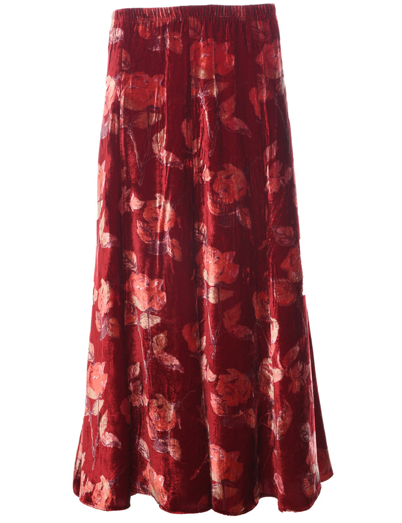 Velvet Maxi Skirt - L