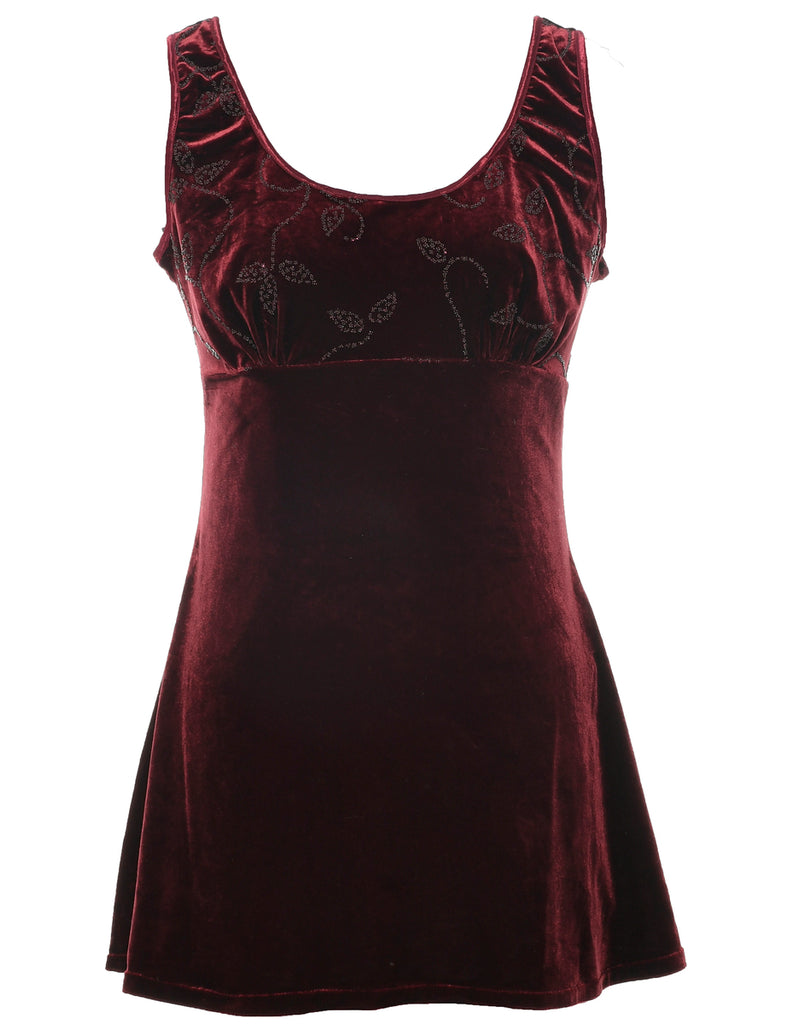 Velvet MIni Evening Dress - M