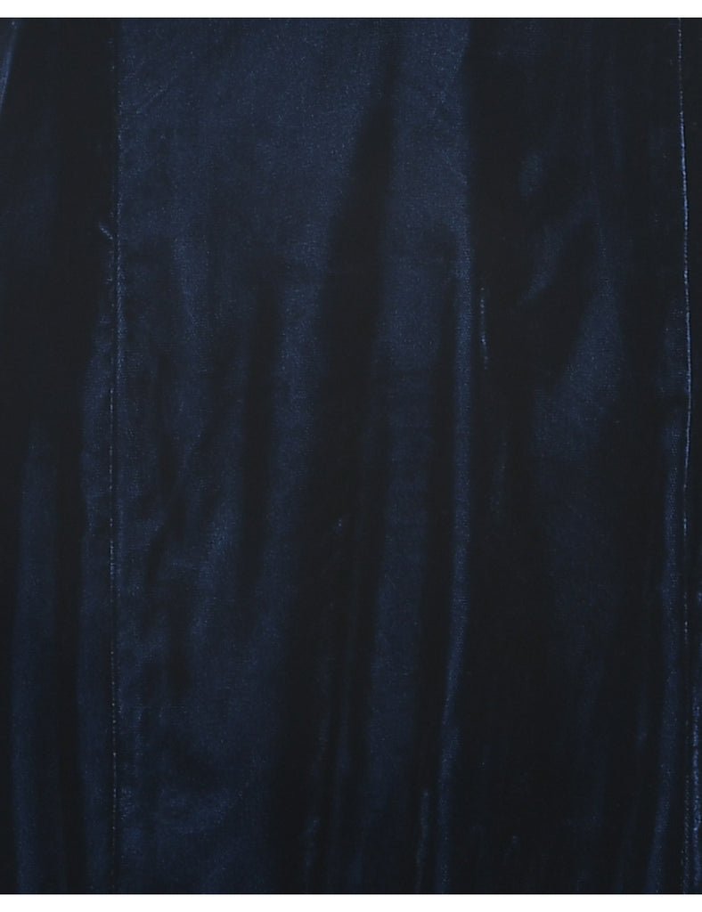 Velvet Navy Evening Dress - M