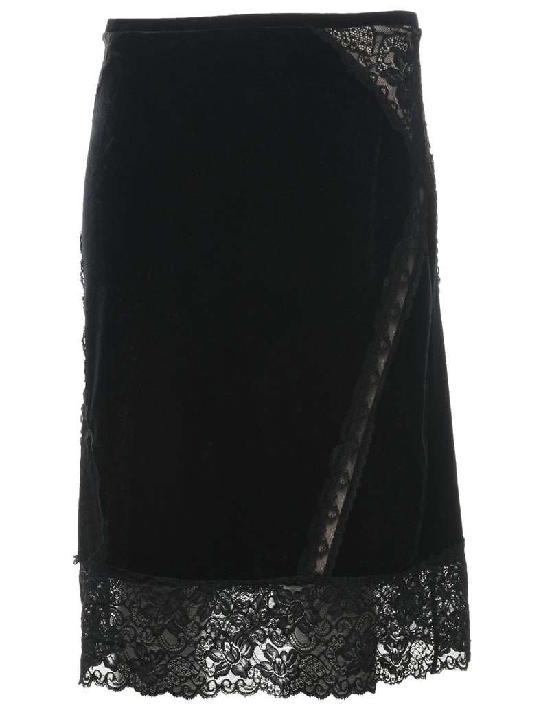 Velvet Pencil Skirt - M