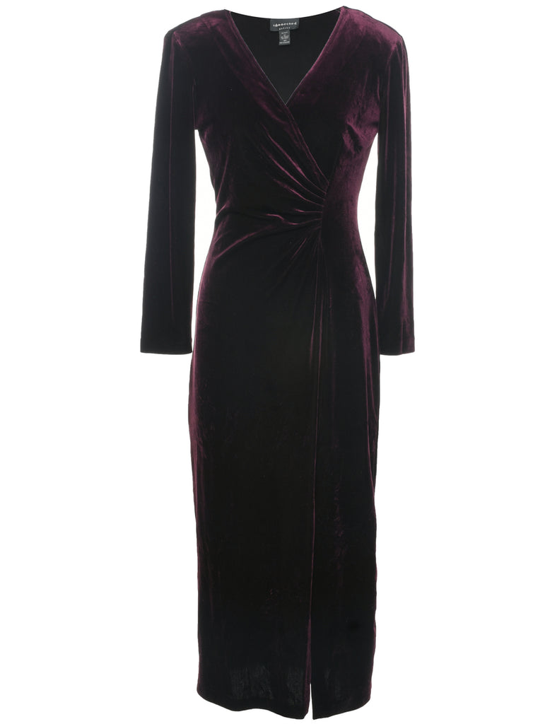 Velvet Plum Evening Dress - S