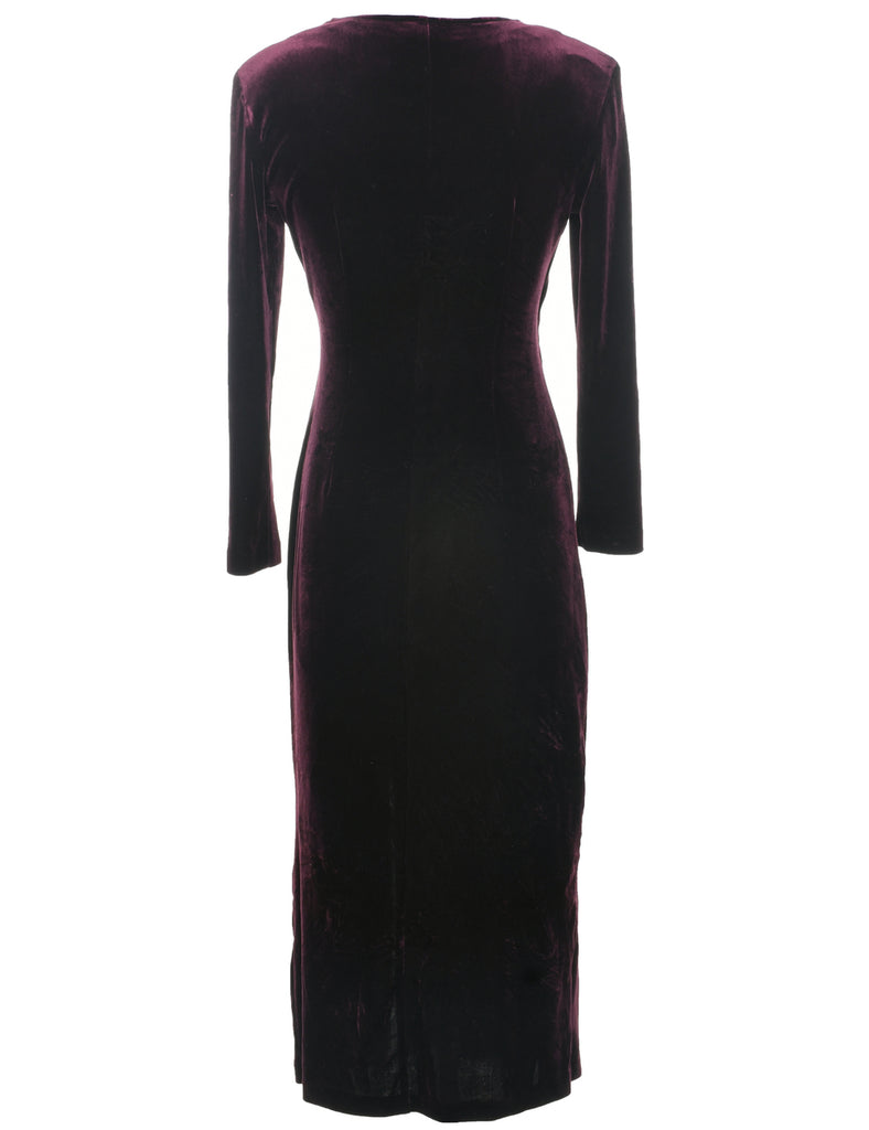 Velvet Plum Evening Dress - S