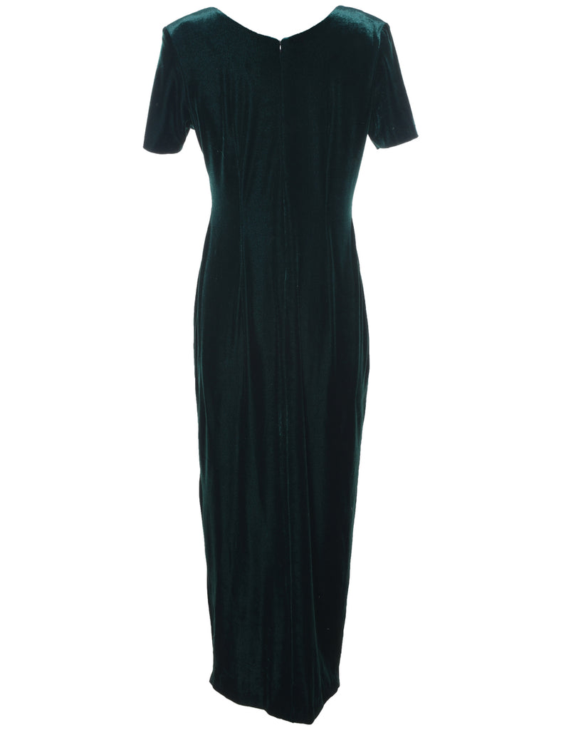 Velvet Sequinned Evening Dress - M