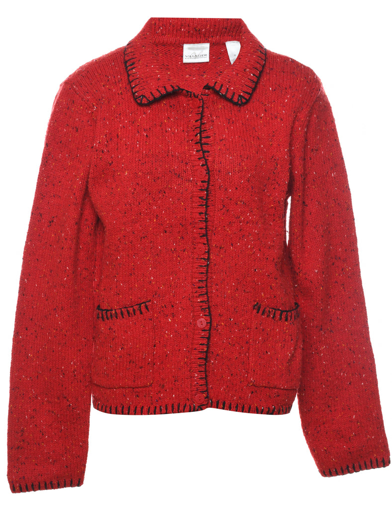 Villager Red Cardigan - M