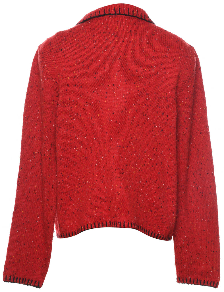 Villager Red Cardigan - M