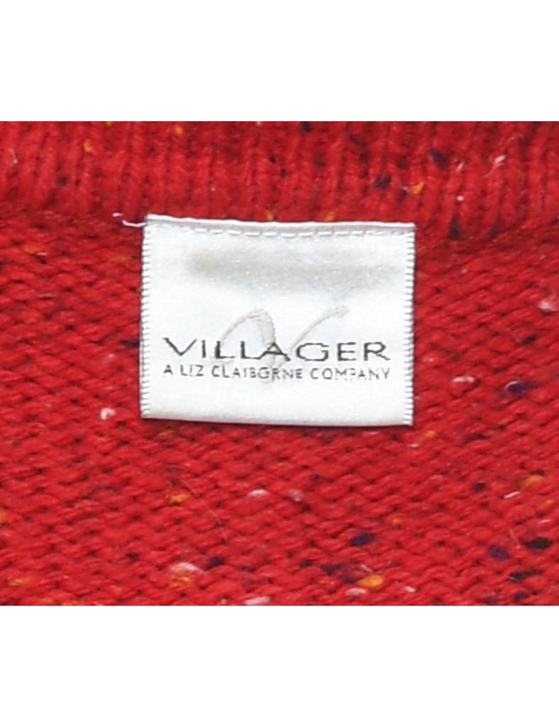 Villager Red Cardigan - M