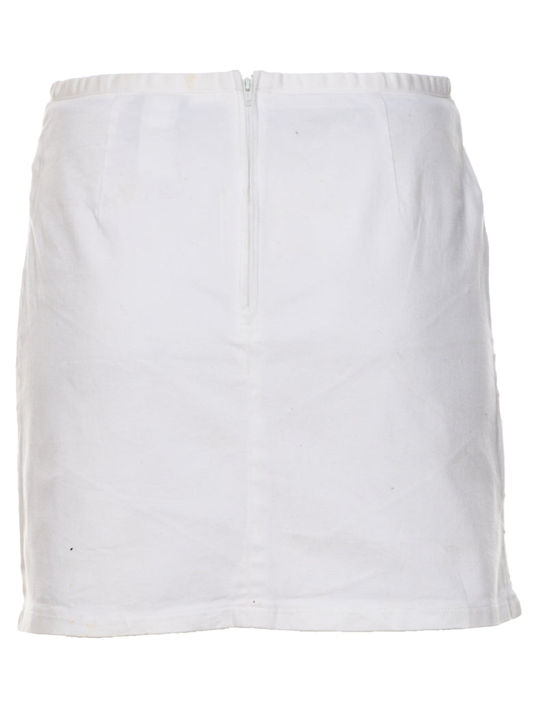 White A-line Skirt - S