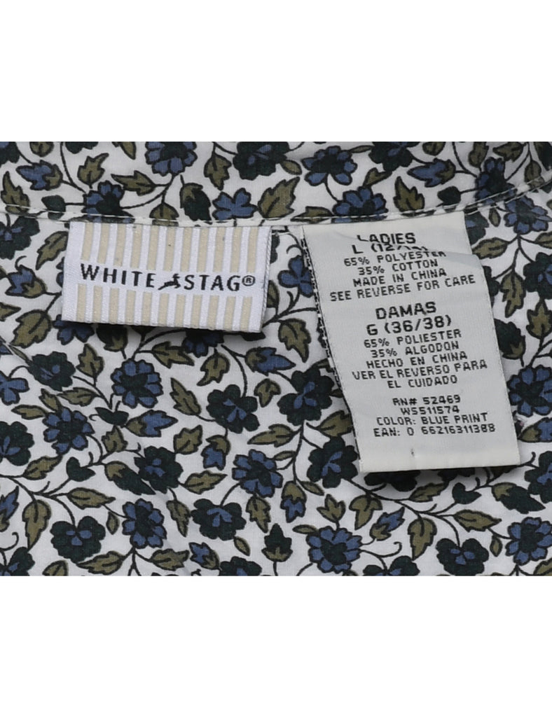 White Stag Floral Shirt - L