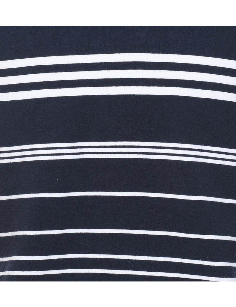 White Stag Navy & White Striped Vest - L