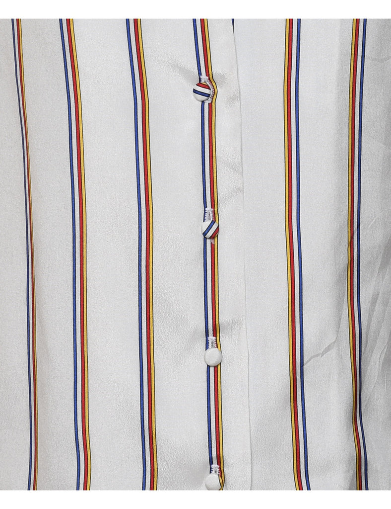 White Striped Shirt - M