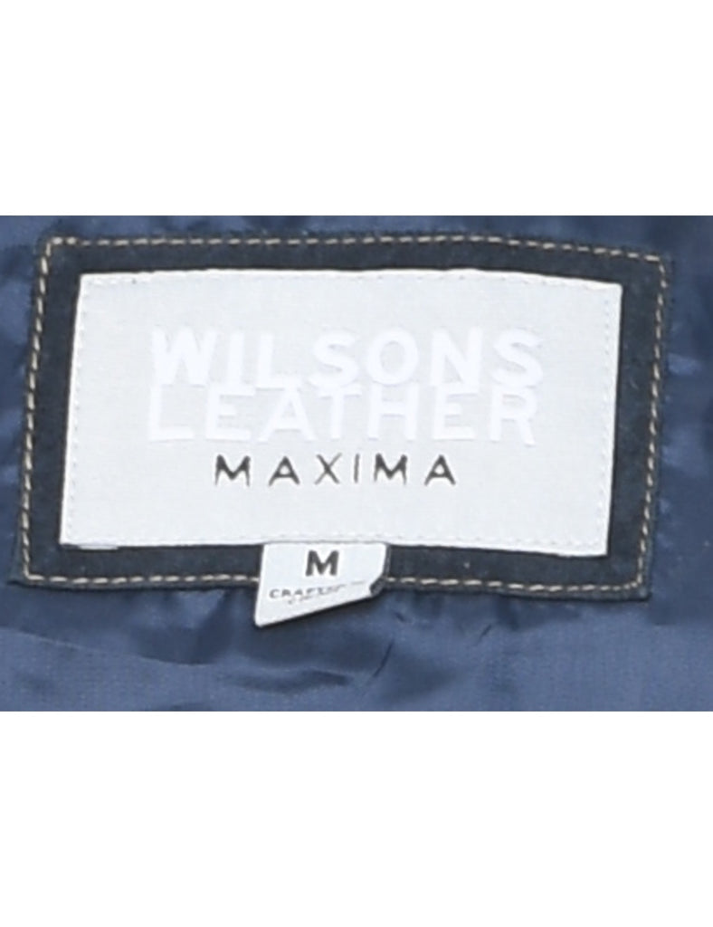 Wilson Suede Navy Contrast Stitch Jacket - M