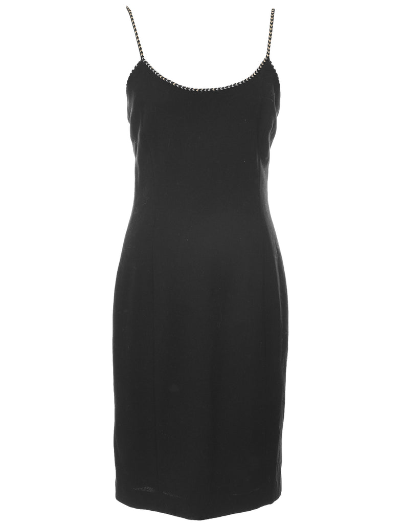 Wool Black Dress - S