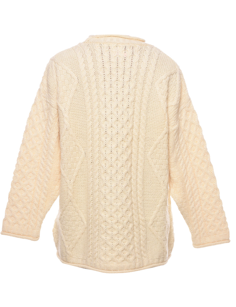 Wool Cable Knit Jumper - S