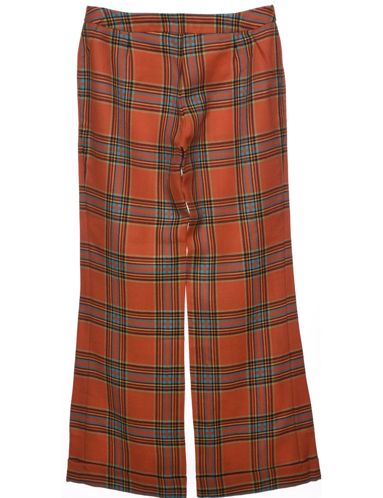 Wool Checked Pattern Trousers - W32 L31