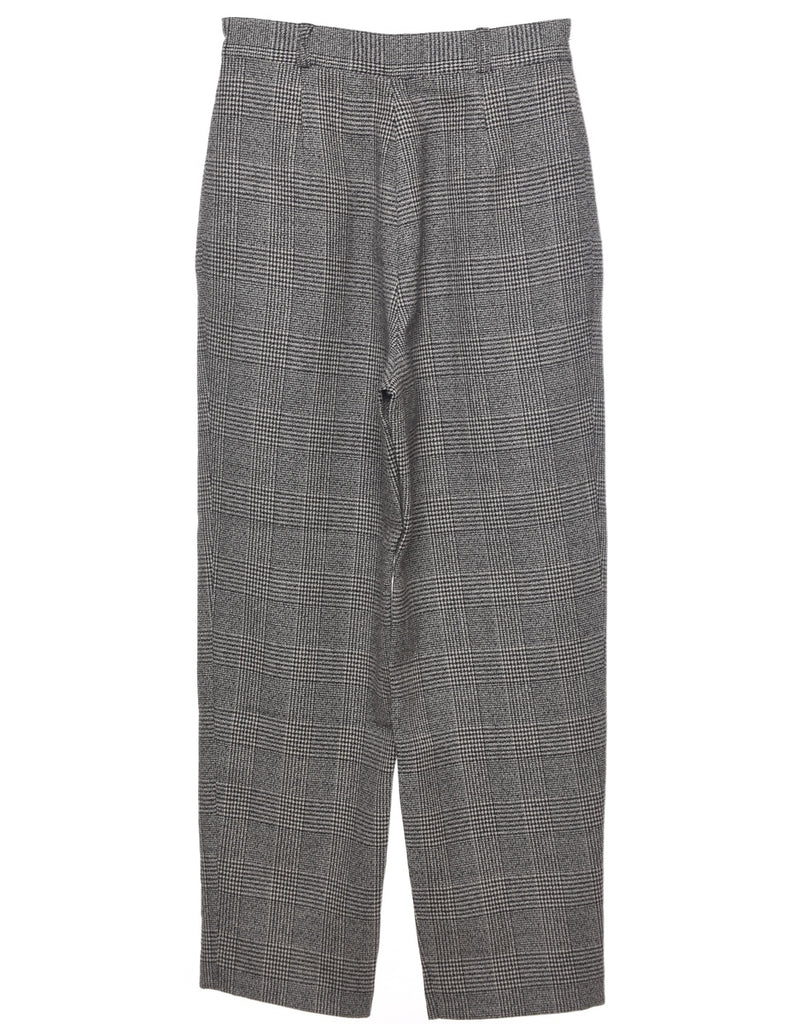 Wool Checked Pattern Trousers - W28 L27