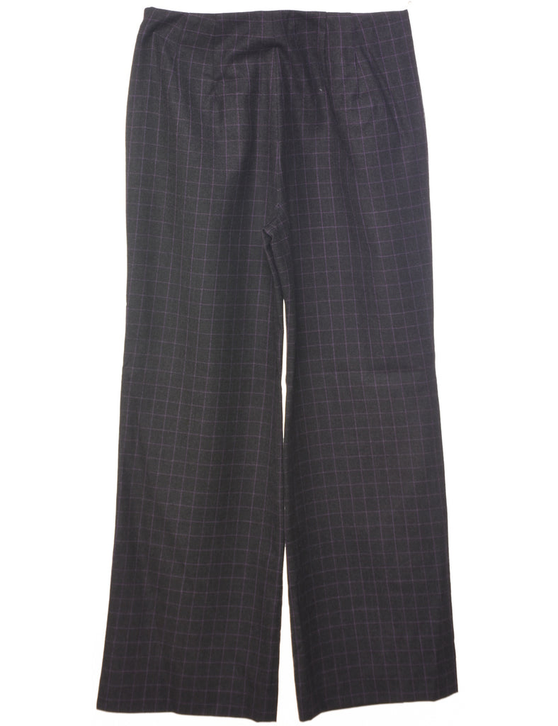 Wool Checked Pattern Trousers - W29 L29