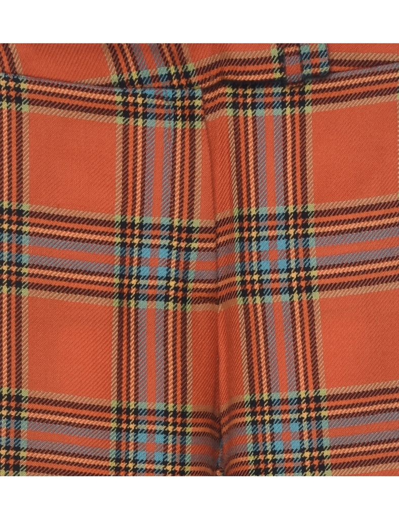 Wool Checked Pattern Trousers - W32 L31