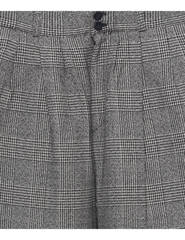 Wool Checked Pattern Trousers - W28 L27