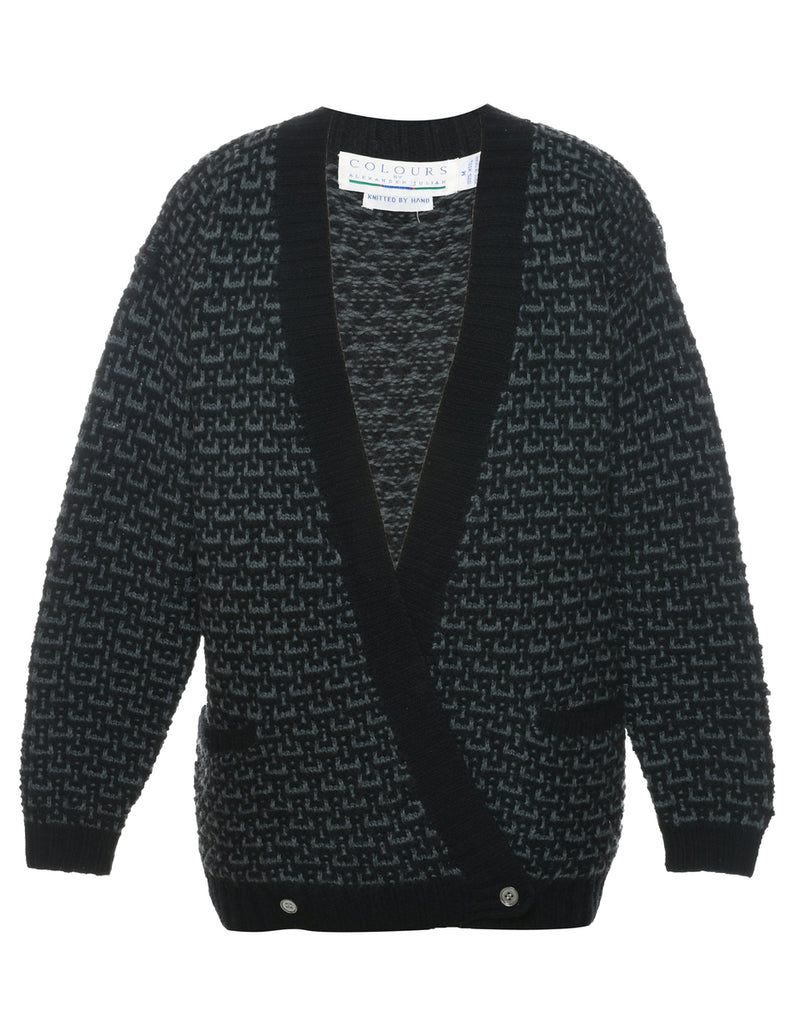 Wool Dark Grey Cardigan - M