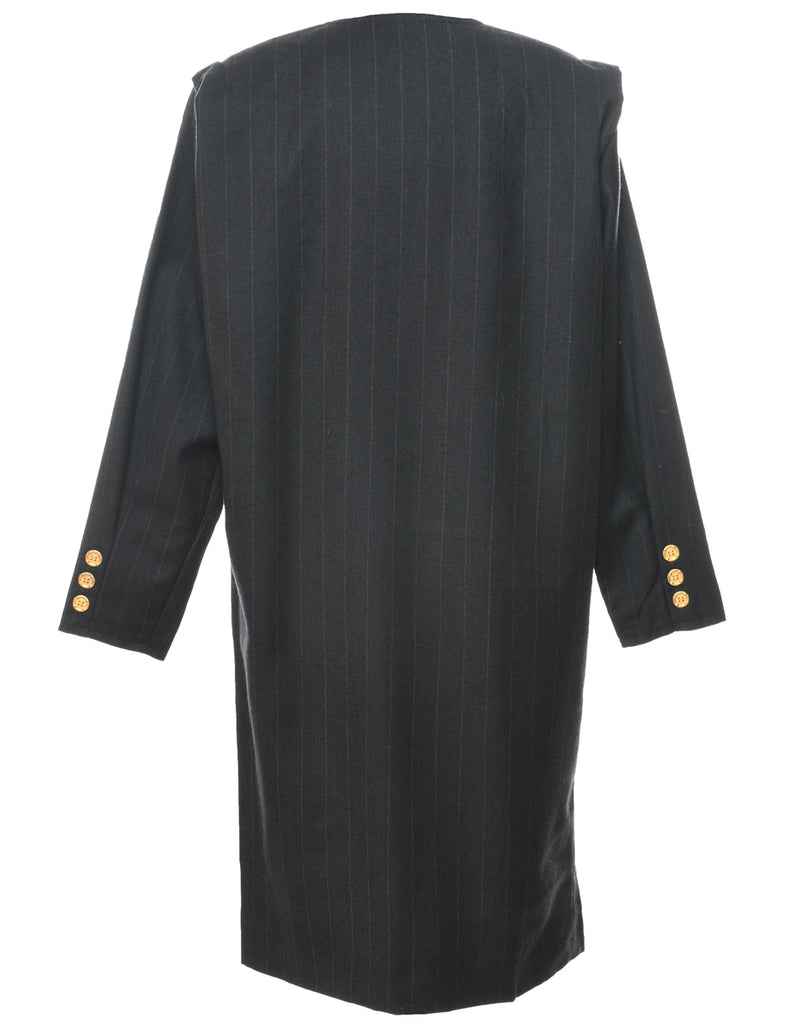 Wool Gallant Striped Dress - L