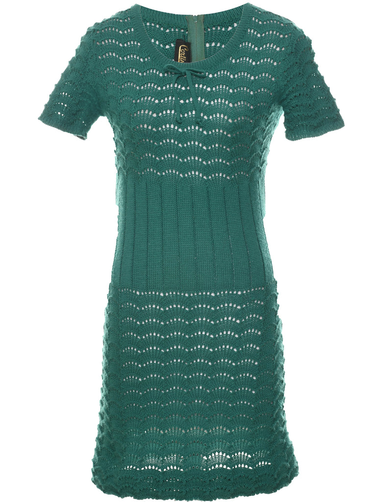 Wool Green Dress - XS