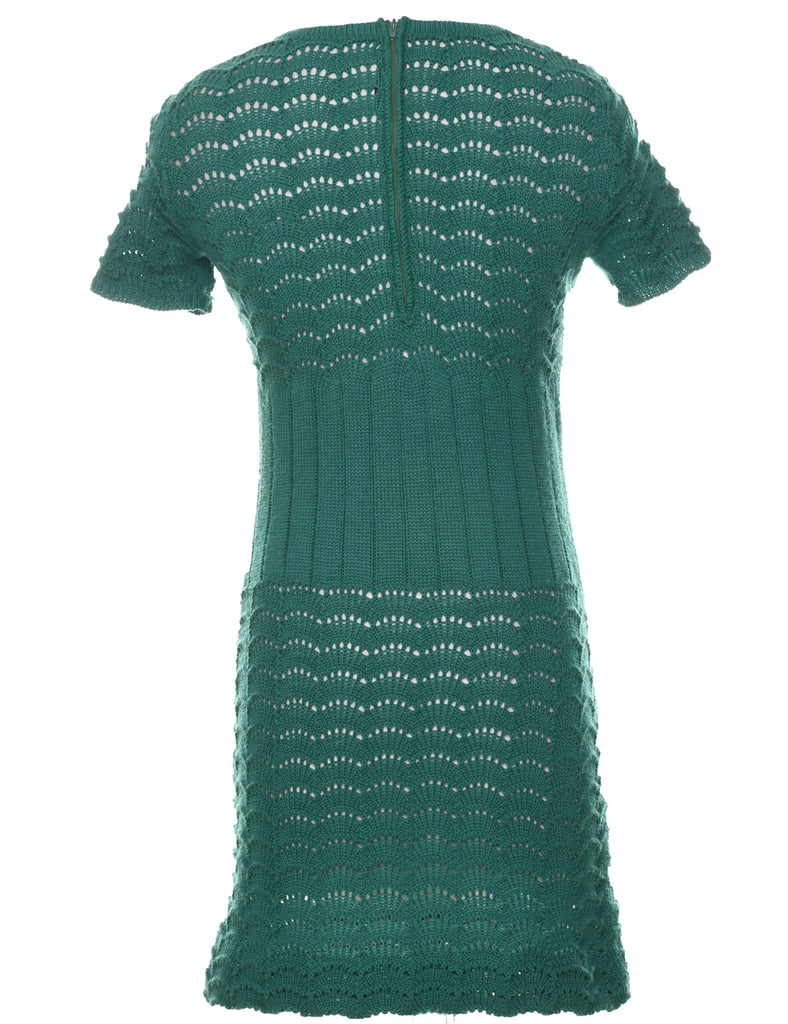 Wool Green Dress - XS