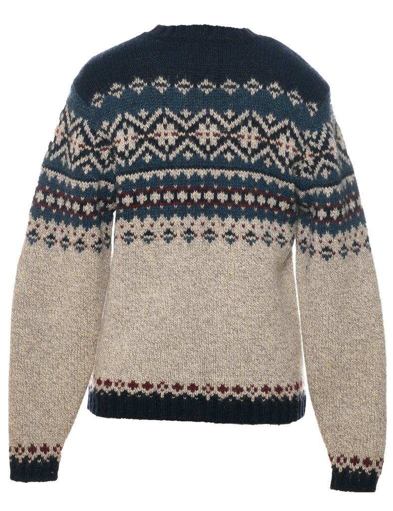 Wool Mickey Nordic Jumper - S