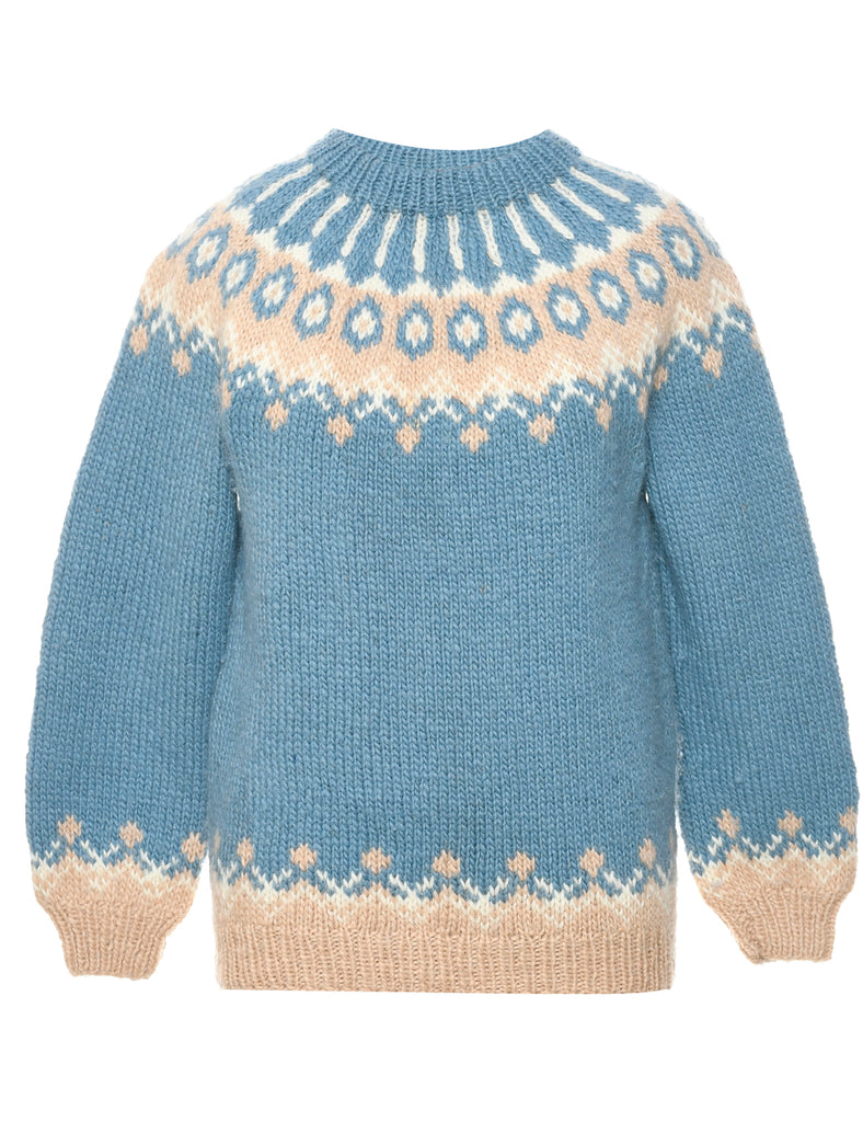 Wool Nordic Jumper - M