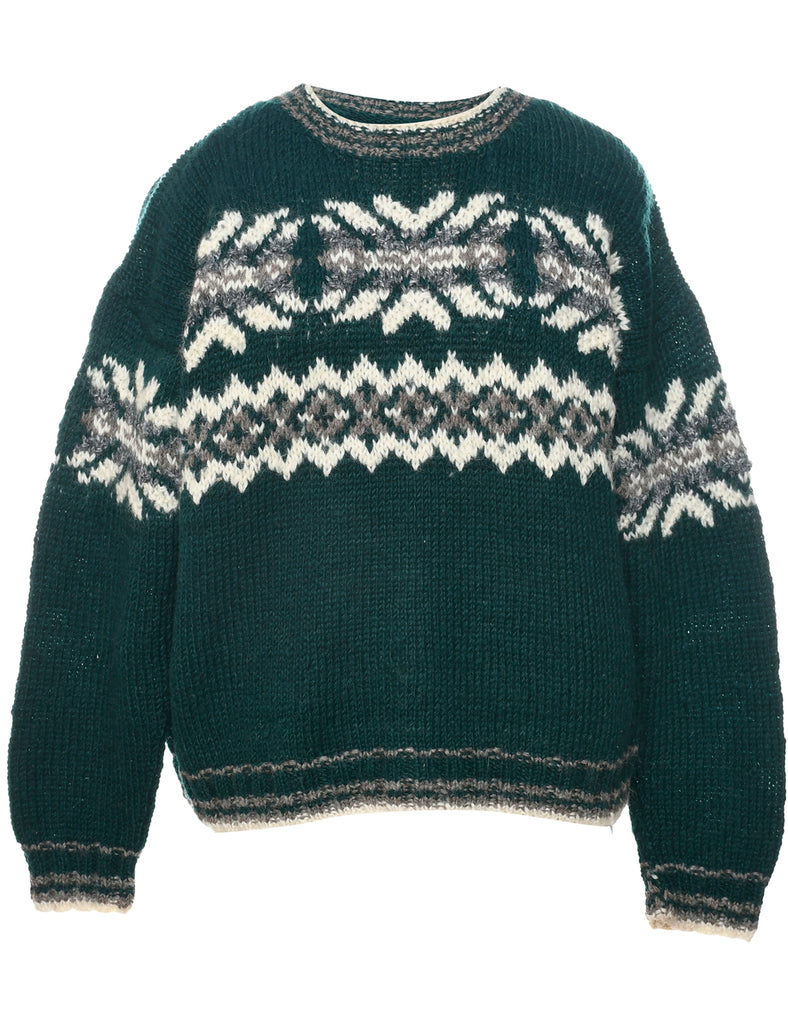 Wool Nordic Jumper - L