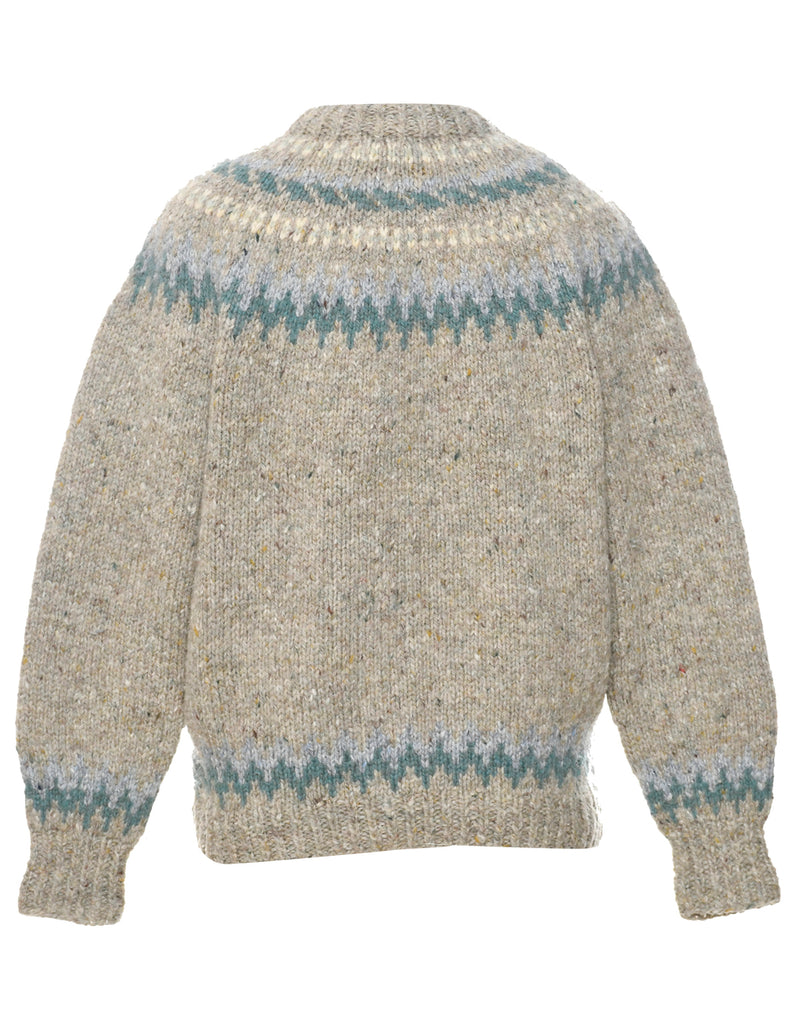 Wool Nordic Jumper - L