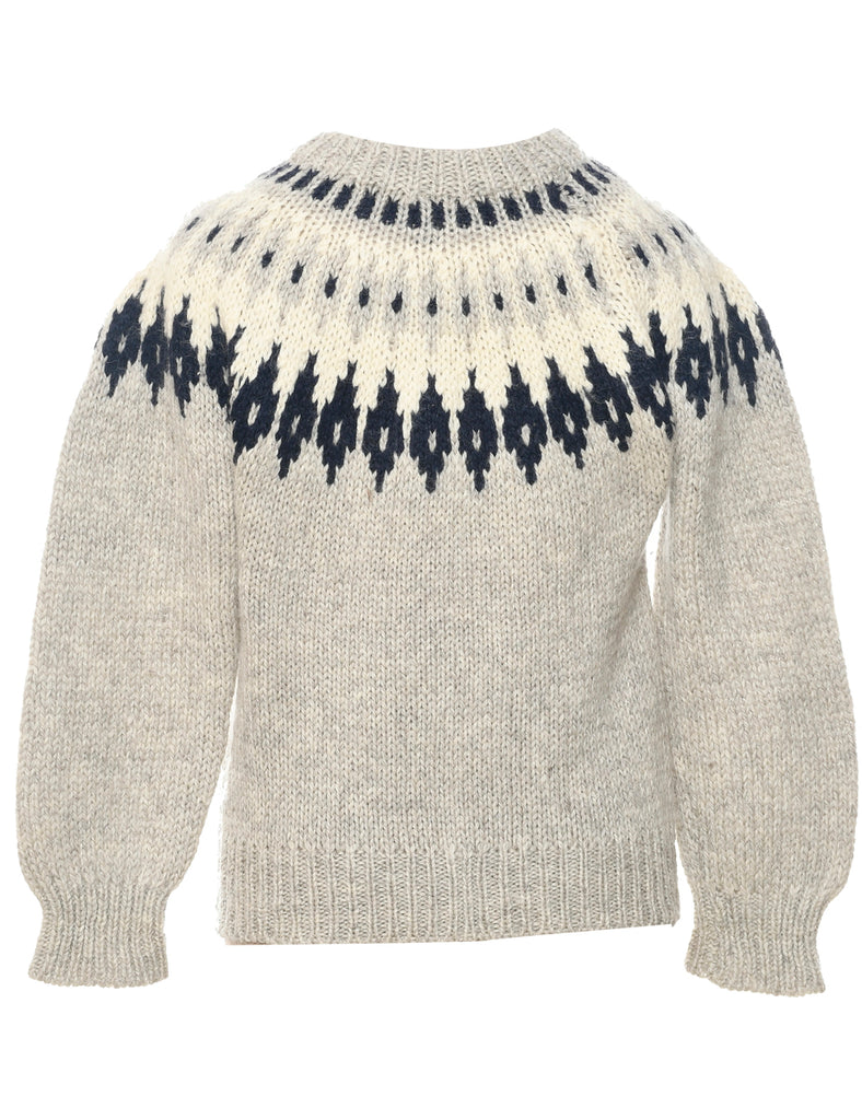 Wool Nordic Jumper - M