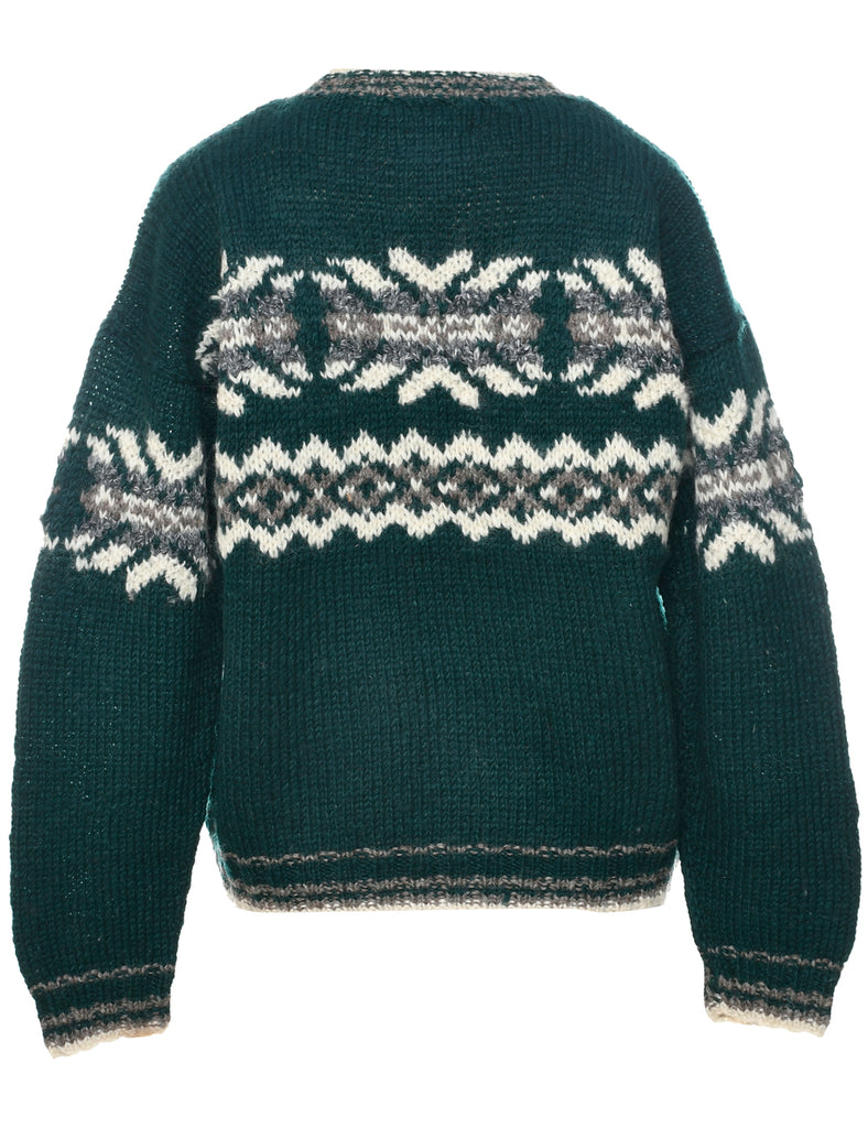 Wool Nordic Jumper - L