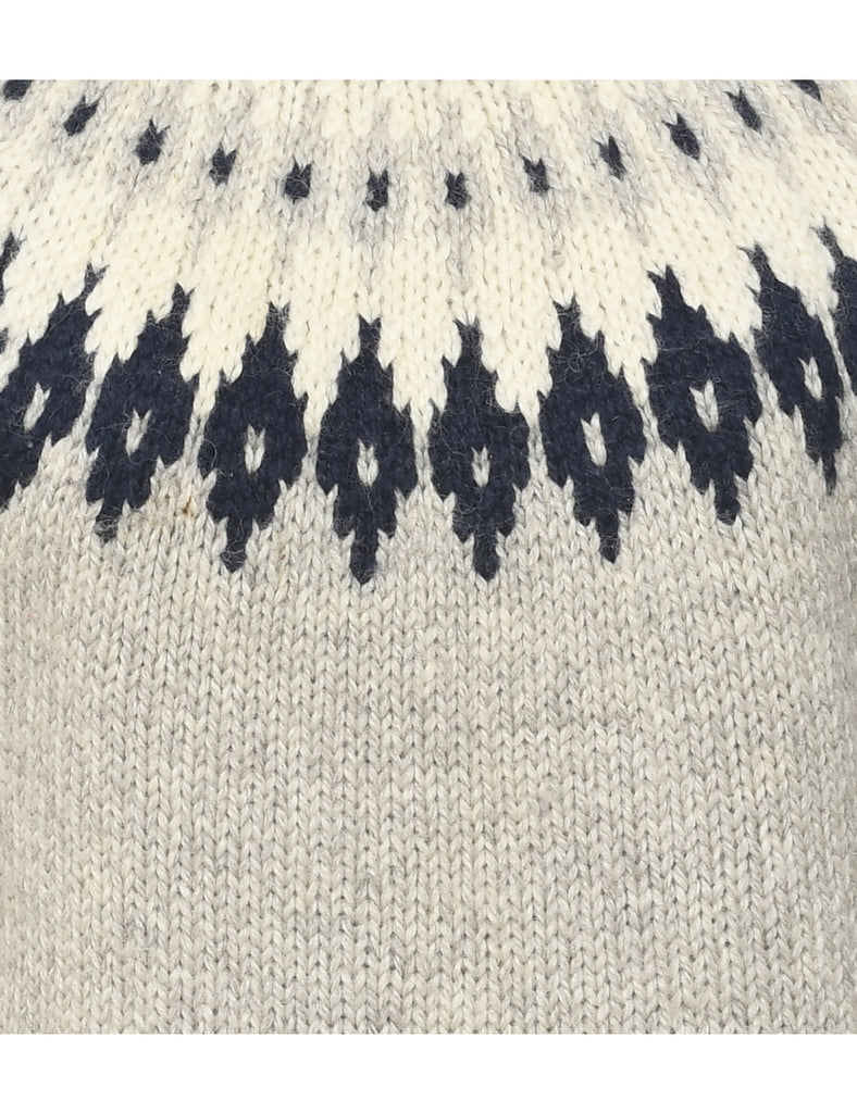 Wool Nordic Jumper - M