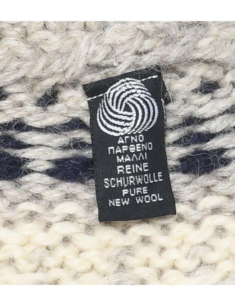 Wool Nordic Jumper - M