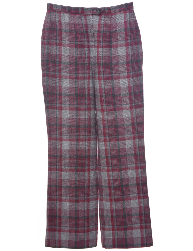 Wool Pendleton Checked Pattern Trousers - W28 L30