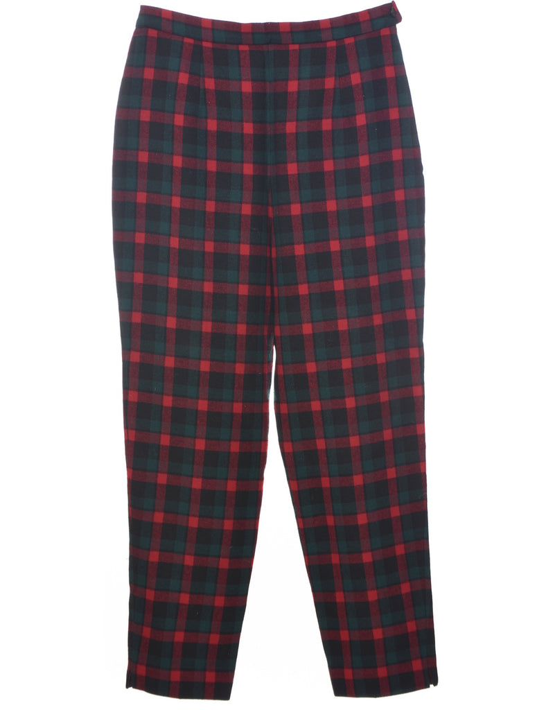 Wool Pendleton Checked Pattern Trousers - W30 L29