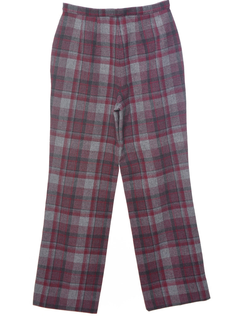 Wool Pendleton Checked Pattern Trousers - W28 L30