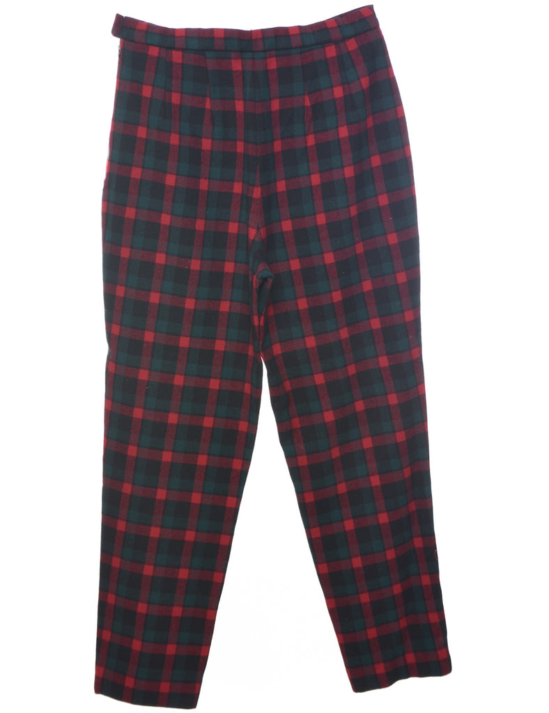 Wool Pendleton Checked Pattern Trousers - W30 L29