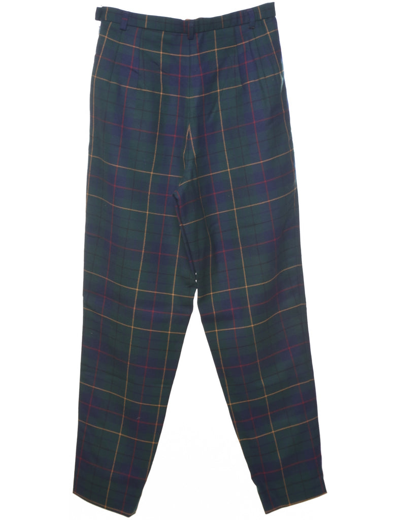 Wool Pendleton Checked Pattern Trousers - W26 L27