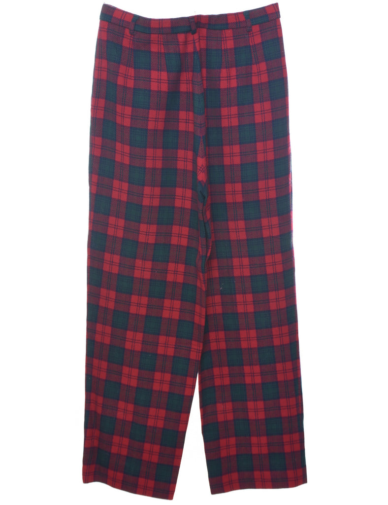 Wool Pendleton Checked Pattern Trousers - W31 L30