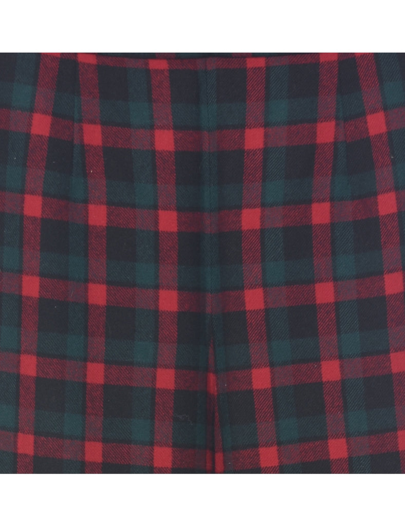 Wool Pendleton Checked Pattern Trousers - W30 L29