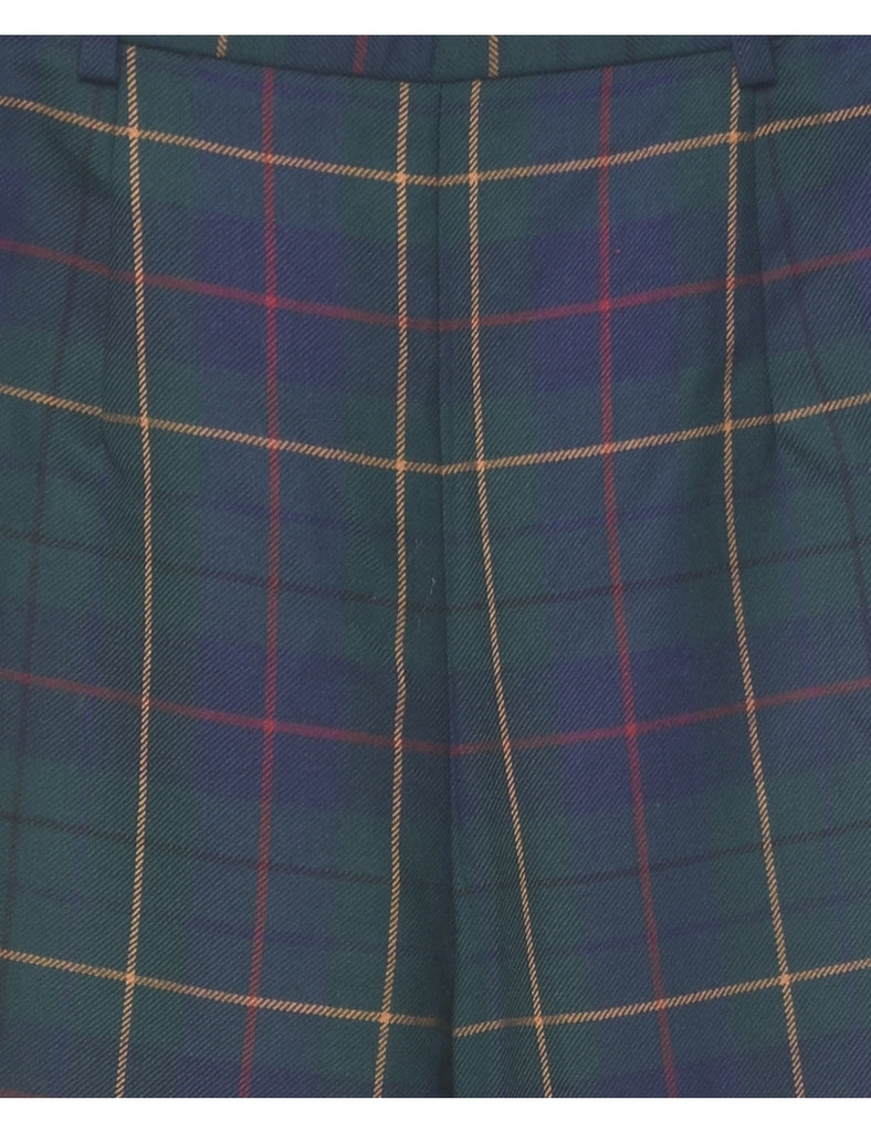 Wool Pendleton Checked Pattern Trousers - W26 L27