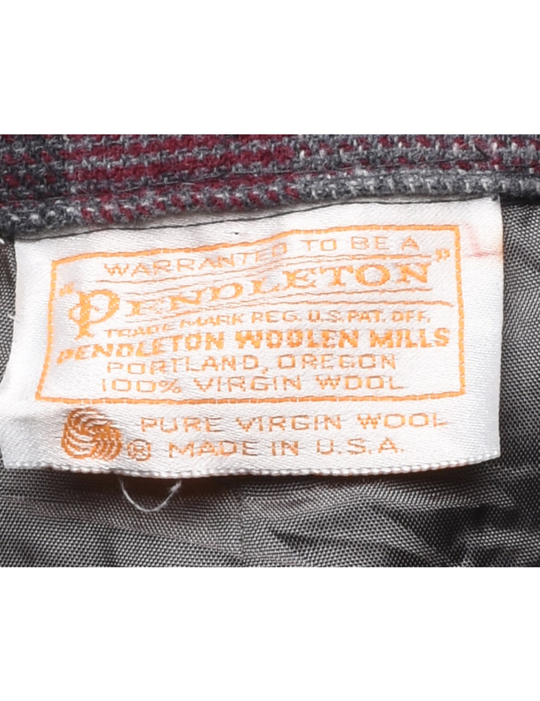 Wool Pendleton Checked Pattern Trousers - W28 L30